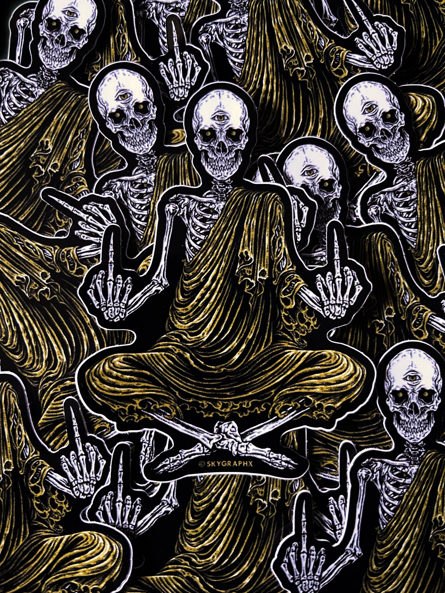 skygraphx namaste bitches stickers