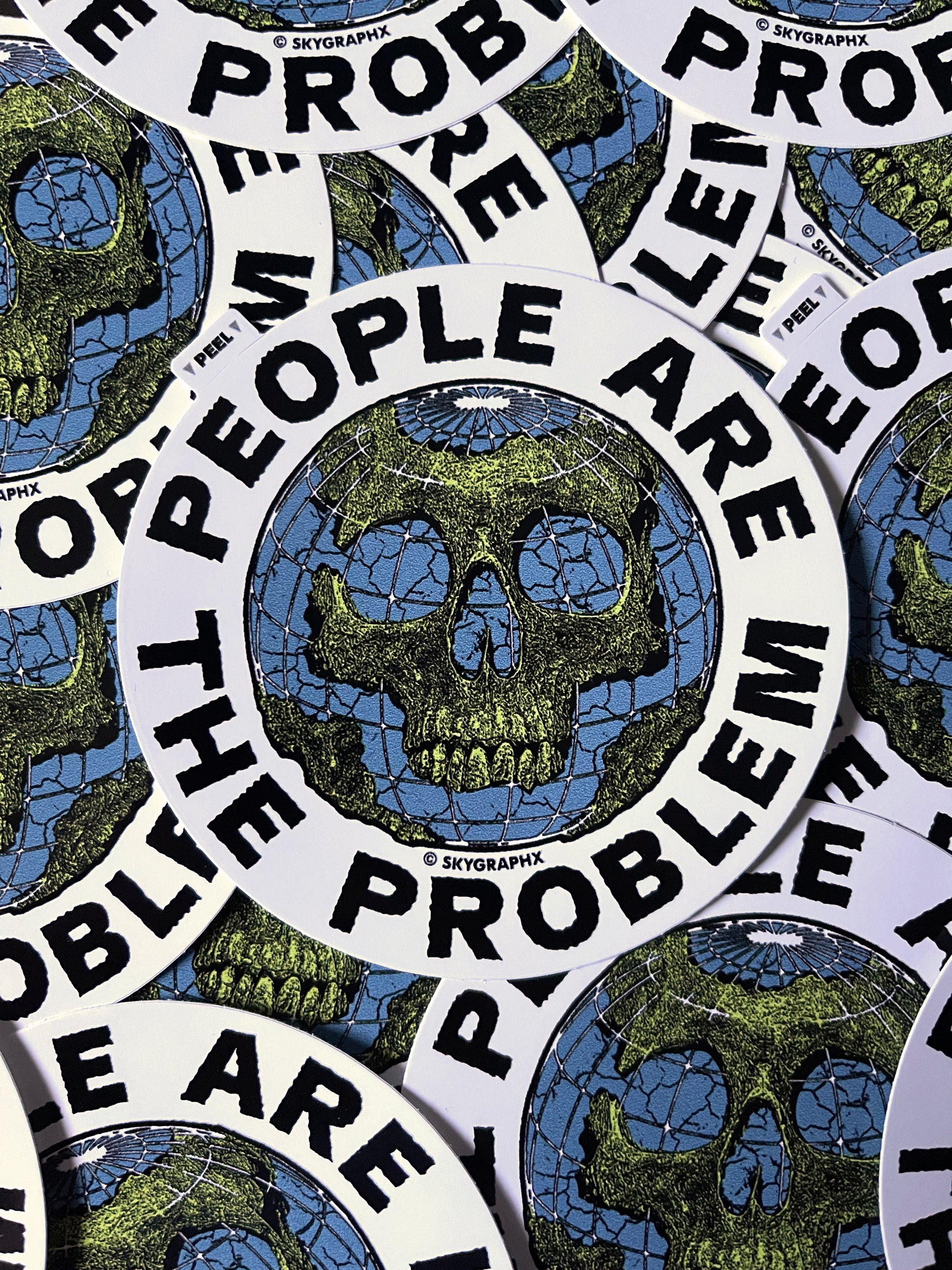 skygraphx people are the problem stickers