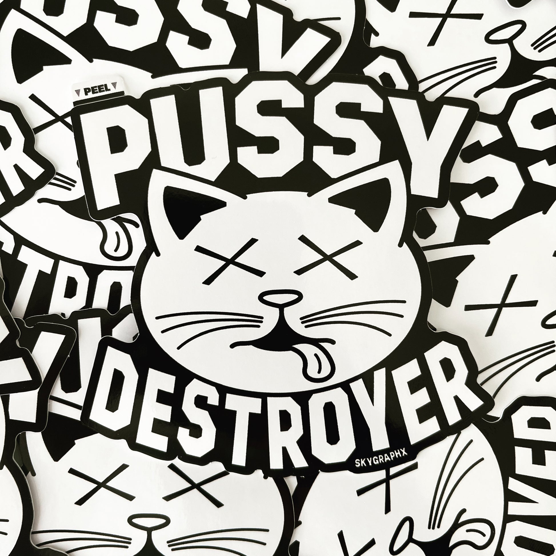 pussy destroyer stickers