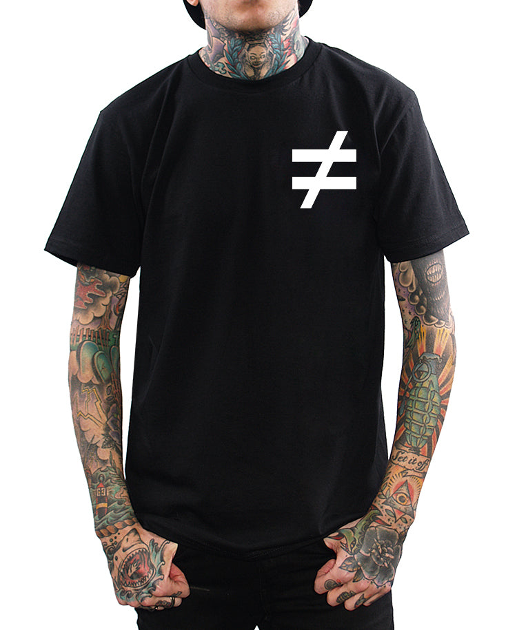 t-shirt with unequal logo