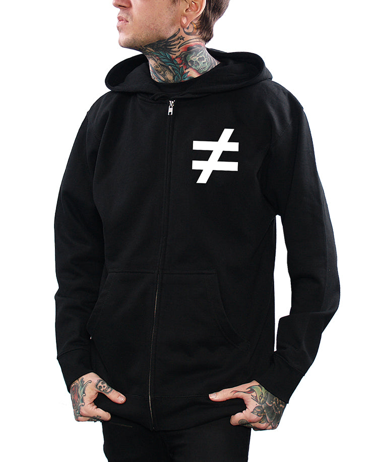 hoodie with unequal logo