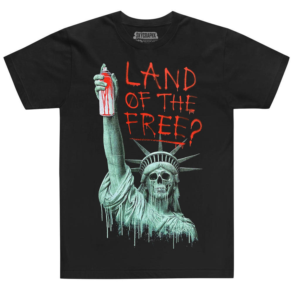 land of the free t-shirt flat