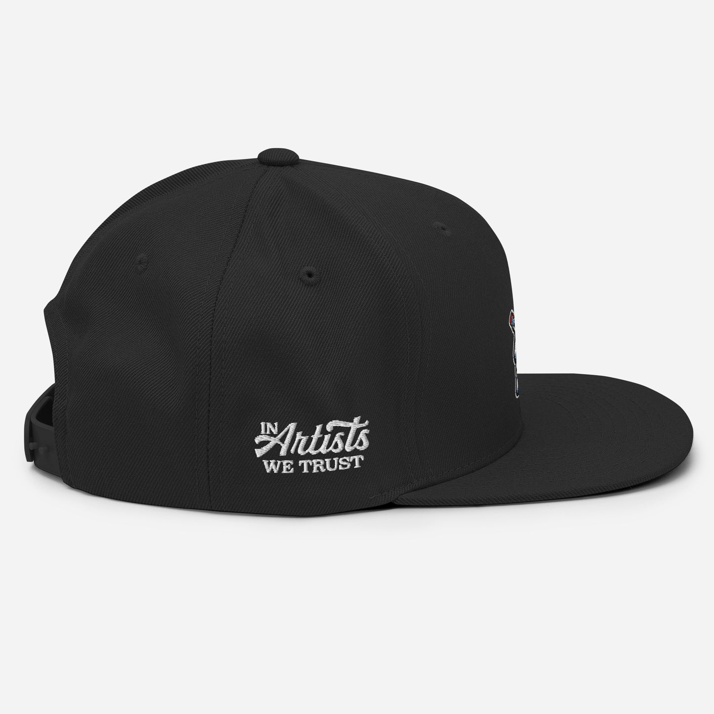 side view of in artists we trust hat