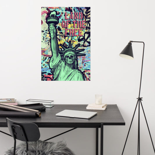 LAND OF THE FREE GRAFFITI PRINT