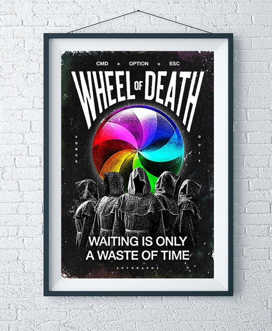 wheel of death framed poster