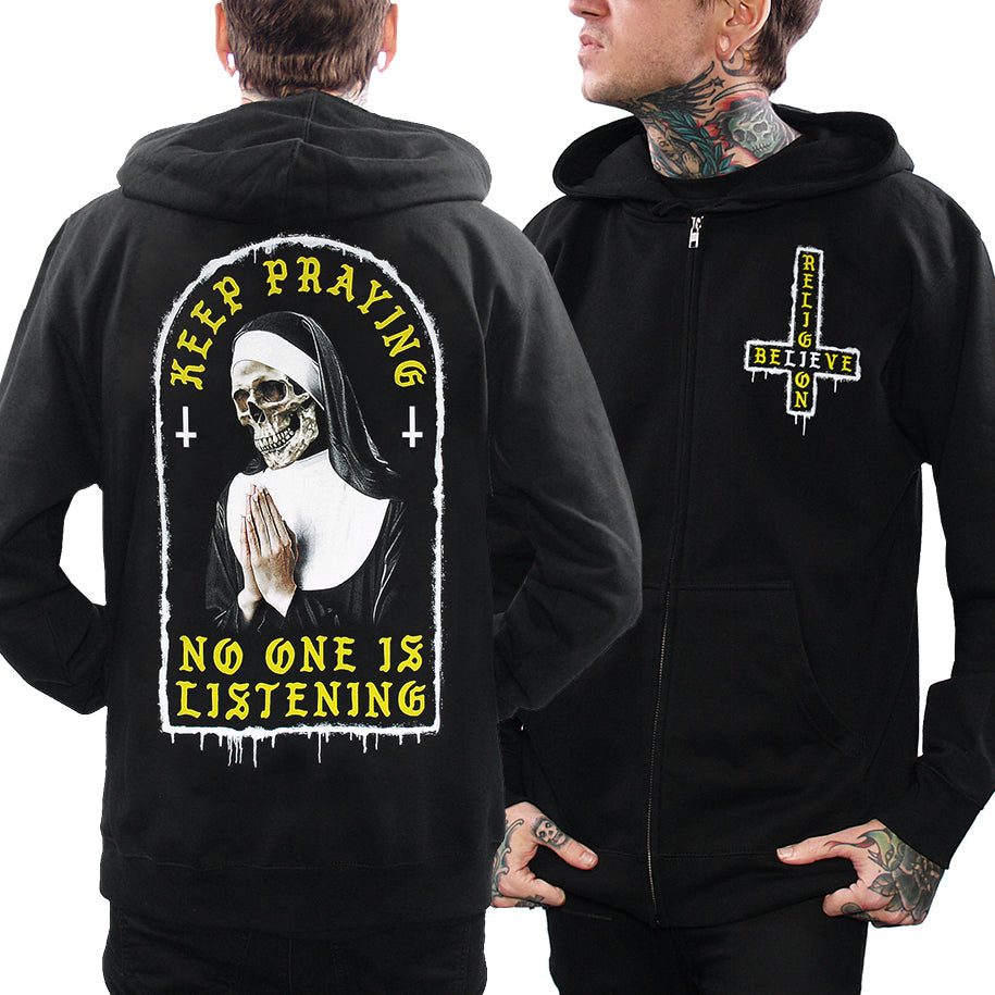 KEEP PRAYING ZIP-UP HOODIE