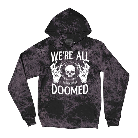 WE’RE ALL DOOMED ACID WASH HOODIE