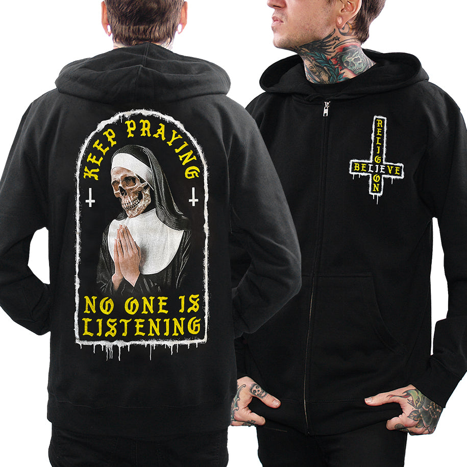 KEEP PRAYING ZIP-UP HOODIE