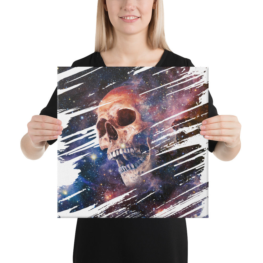 print of skull in space